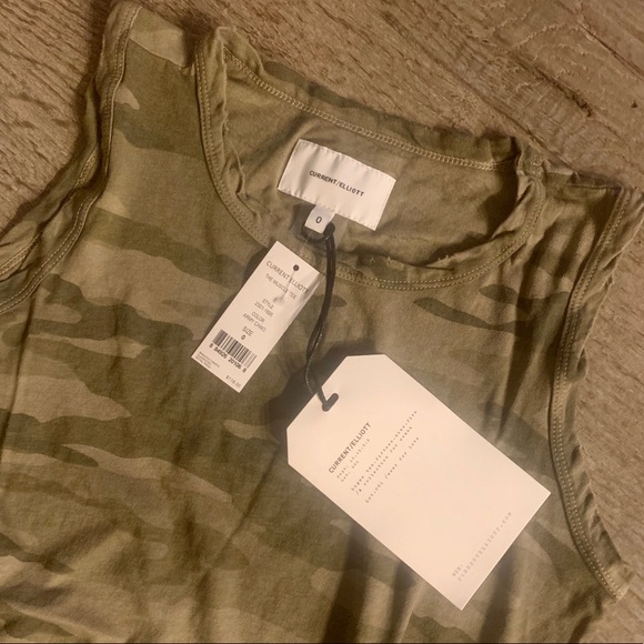 Current/Elliot Muscle Tee in Green Camo. - Picture 7 of 11